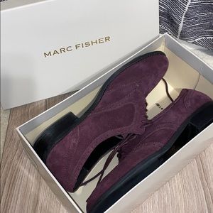 Dark Purple Suede Marc Fisher Loafers W/ Box